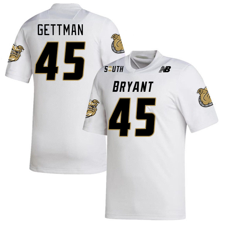 Men-Youth #45 Ethan Gettman Bryant Bulldogs 2023 College Football Jerseys Stitched-White